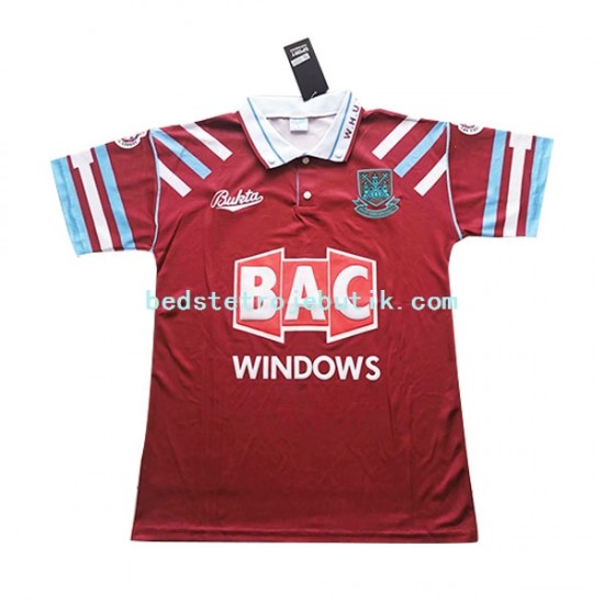 West Ham United Retro Mænd Hjemmebane Fodboldtrøje 1991-1992 Kortærmet
