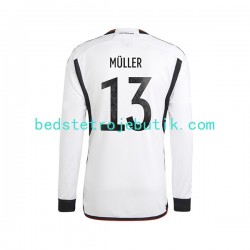 Tyskland Thomas Muller 13 Mænd Hjemmebane Fodboldtrøje World Cup 2022 Langærmet