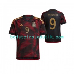 Tyskland Timo Werner 9 Mænd Udebane Fodboldtrøje World Cup 2022 Kortærmet