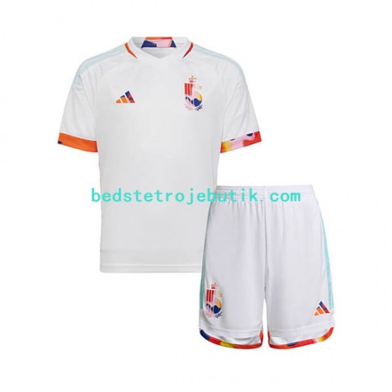 Belgien Børn Udebane Fodboldtrøje World Cup 2022 Kortærmet