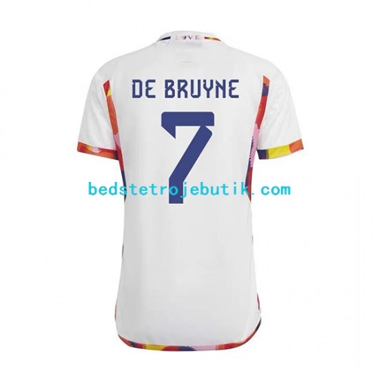 Belgien De Bruyne 7 Mænd Udebane Fodboldtrøje World Cup 2022 Kortærmet