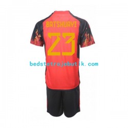Belgien Michy Batshuayi 23 Børn Hjemmebane Fodboldtrøje World Cup 2022 Kortærmet