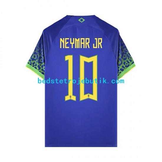 Brasilien Neymar JR 10 Mænd Udebane Fodboldtrøje World Cup 2022 Kortærmet