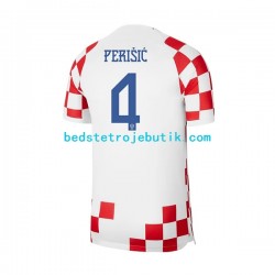 Kroatien Perisic 4 Mænd Hjemmebane Fodboldtrøje World Cup 2022 Kortærmet