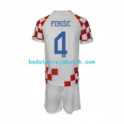 Kroatien Perisic 4 Børn Hjemmebane Fodboldtrøje World Cup 2022 Kortærmet