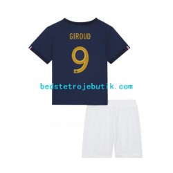 Frankrig Olivier Giroud 9 Børn Hjemmebane Fodboldtrøje World Cup 2022 Kortærmet
