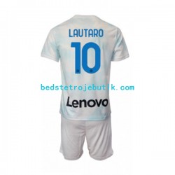 Inter Milan Lautaro Martinez 10 Børn Udebane Fodboldtrøje 2022-2023 Kortærmet