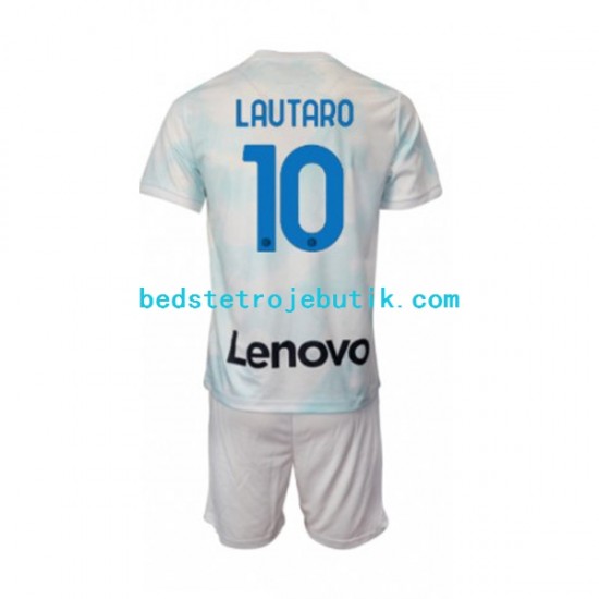 Inter Milan Lautaro Martinez 10 Børn Udebane Fodboldtrøje 2022-2023 Kortærmet