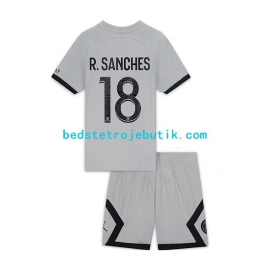 Paris Saint-Germain R.Sanches 18 Børn Udebane Fodboldtrøje 2022-2023 Kortærmet