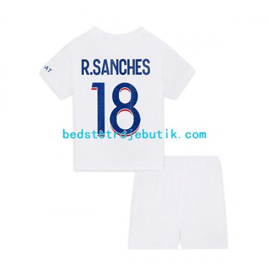 Paris Saint-Germain R.Sanches 18 Børn 3. Valg Fodboldtrøje 2022-2023 Kortærmet