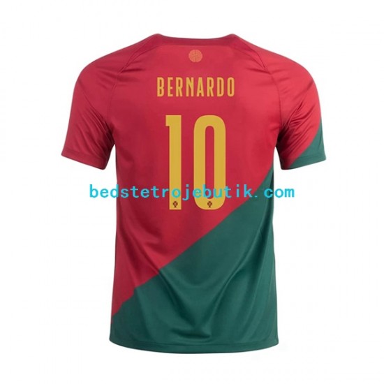 Portugal Bernardo 10 Mænd Hjemmebane Fodboldtrøje World Cup 2022 Kortærmet