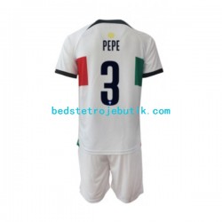 Portugal PEPE 3 Børn Udebane Fodboldtrøje World Cup 2022 Kortærmet