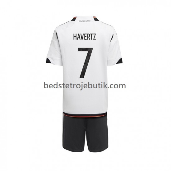 Tyskland Havertz 7 Børn Hjemmebane Fodboldtrøje World Cup 2022 Kortærmet
