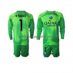 Paris Saint-Germain Keylor Navas 1 Målmand Børn Hjemmebane Fodboldtrøje 2022-2023 Langærmet