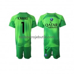 Paris Saint-Germain Keylor Navas 1 Målmand Børn Hjemmebane Fodboldtrøje 2022-2023 Kortærmet