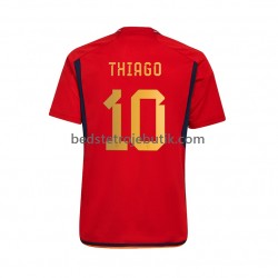 Spanien Thiago 10 Mænd Hjemmebane Fodboldtrøje World Cup 2022 Kortærmet