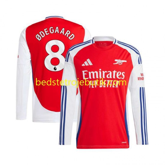 Arsenal Martin Odegaard 8 Mænd Hjemmebane Fodboldtrøje 2024-2025 Langærmet