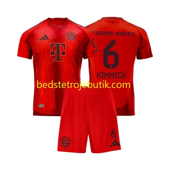 FC Bayern München Joshua Kimmich 6 Børn Hjemmebane Fodboldtrøje 2024-2025 Kortærmet