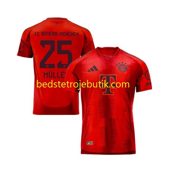 FC Bayern München Thomas Muller 25 Mænd Hjemmebane Fodboldtrøje 2024-2025 Kortærmet