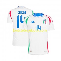 Italien Chiesa 14 Mænd Udebane Fodboldtrøje Euro 2024 Kortærmet