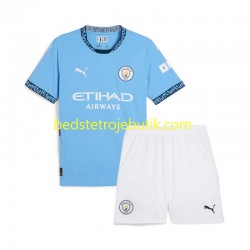 Manchester City Børn Hjemmebane Fodboldtrøje 2024-2025 Kortærmet