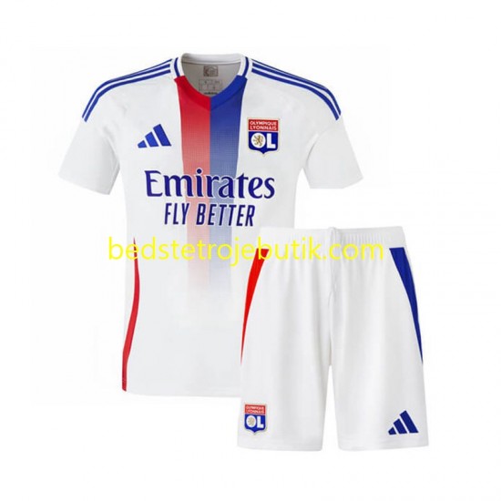 Olympique Lyon Børn Hjemmebane Fodboldtrøje 2024-2025 Kortærmet