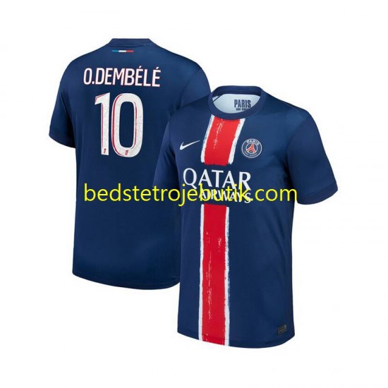 Paris Saint-Germain Ousmane Dembele 10 Mænd Hjemmebane Fodboldtrøje 2024-2025 Kortærmet