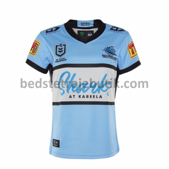 Cronulla Sutherland Sharks Rugby Hjemmebane Fodboldtrøje 2021 Kortærmet