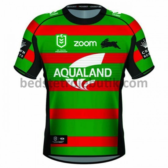 South Sydney Rabbitohs Rugby Hjemmebane Fodboldtrøje 2021 Kortærmet