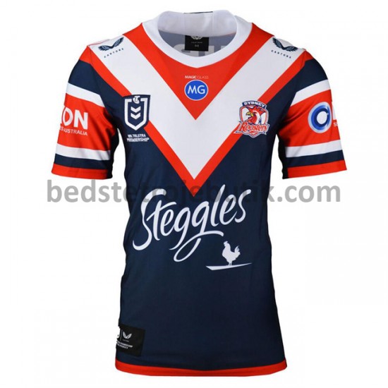 Sydney Roosters Rugby Hjemmebane Fodboldtrøje 2021 Kortærmet